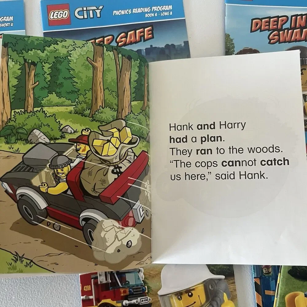 Lego City Phonics Boxed Set 10 Books 2 Workbooks Learning to Read Scholastic - Picture 6 of 7